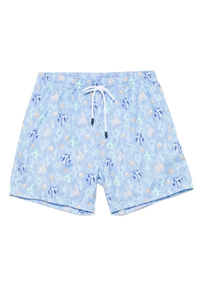 Barba printed swim shorts - Blue