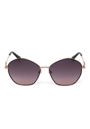GUESS EYEWEAR geometric-frame sunglasses - Gold