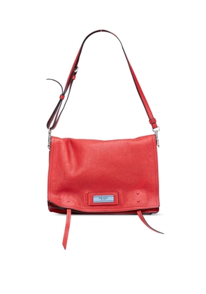 Prada Pre-Owned 2013-2025 Glace Calf Etiquette Flap crossbody bag - Red