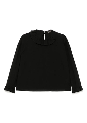 To b. by agnès b. clown-like ruffle neckline blouse - Black