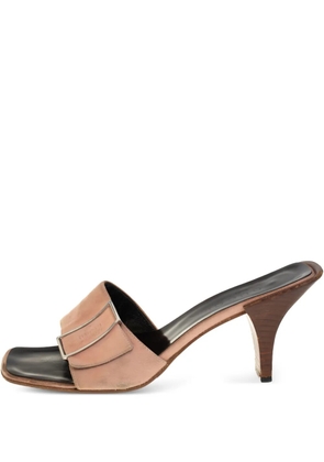 Gucci Pre-Owned 85mm leather heeled sandals - Pink