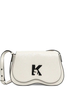 Karl Lagerfeld Jeans logo-plaque cross body bag - White