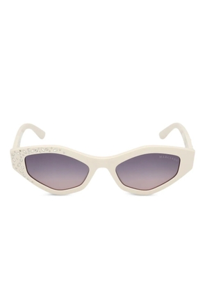 Marciano geometric-frame sunglasses - White