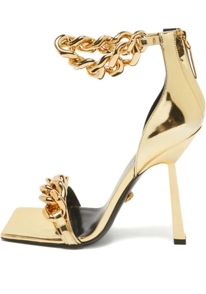 Versace Pre-Owned chain-setail heeled sandals - Gold