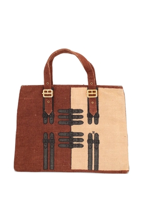 Roberta di Camerino Pre-Owned belt-print tote bag - Brown