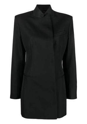 ARMARIUM no-lapels virgin wool blazer - Black