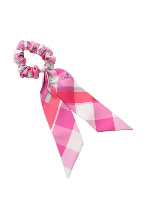 Hermès Pre-Owned 2010s Bella Mors et Gourmettes silk scrunchie - Pink