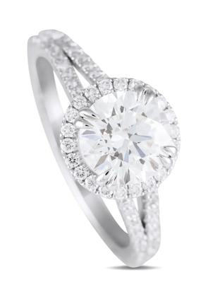 LB Exclusive 14K white gold Halo diamond ring - Silver