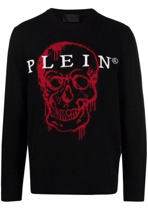 Philipp Plein skull intarsia-knit jumper - Black