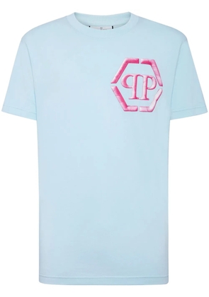 Philipp Plein Hexagon logo-print cotton T-shirt - Blue