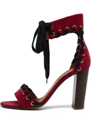 Chloé Pre-Owned 110mm suede sandals - Red