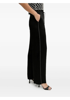 PINKO side-stripe satin trousers - Black