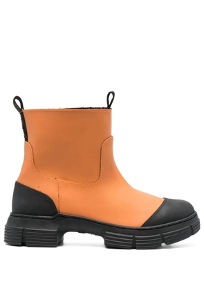 GANNI 55mm chunky slip-on boots - Orange