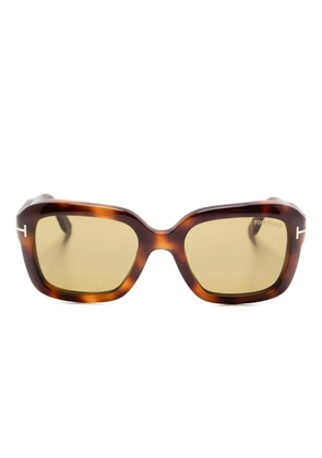 TOM FORD Eyewear rectangle-frame sunglasses - Brown