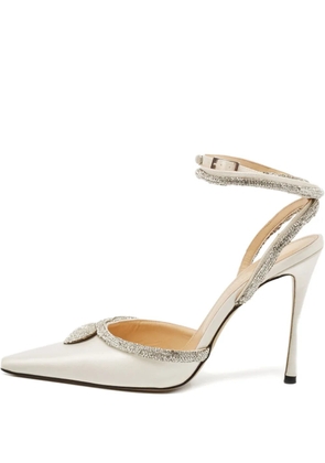 MACH & MACH 100mm crystal heart pumps - Neutrals
