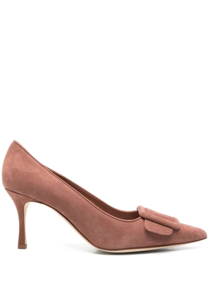 Manolo Blahnik 70mm Maysale pumps - Brown