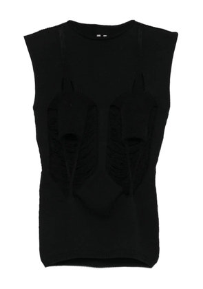 Rick Owens crew-neck sleeveless top - Black