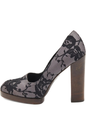 Gucci Pre-Owned 110mm leather heeled pumps - Black