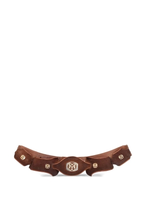 Pirovano Vintage Pre-Owned suede belt - Brown