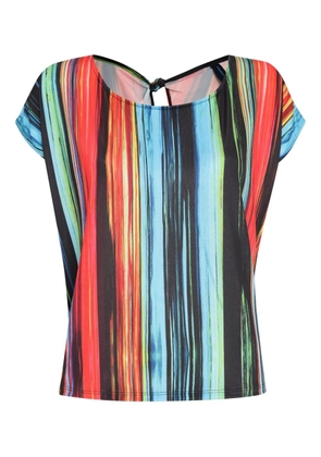 Lygia & Nanny striped-pattern beach cover-up - Blue