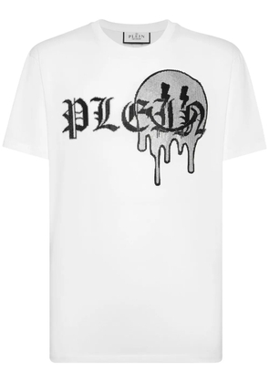 Philipp Plein rhinestone-logo cotton T-shirt - White