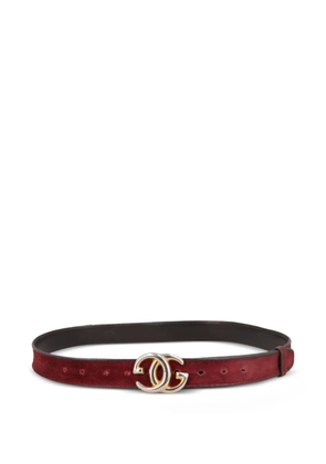 Gucci Pre-Owned suede buckle belt - Red