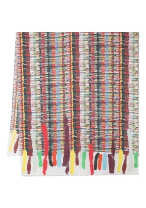 CHANEL Pre-Owned 2010's abstract-print silk scarf - Neutrals