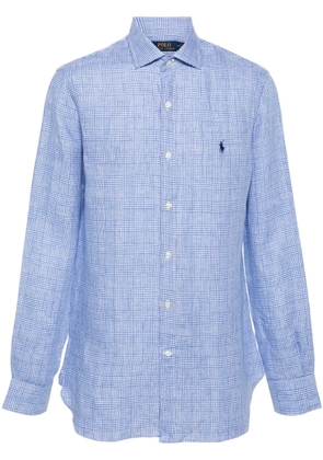 Polo Ralph Lauren check-pattern linen shirt - Blue