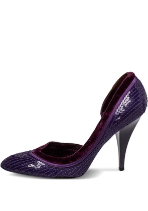 Gucci Pre-Owned 105mm leather pumps - Purple