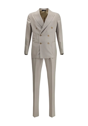 GI CAPRI double-breasted suit - Neutrals