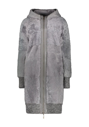 Lorena Antoniazzi shearling overcoat - Grey