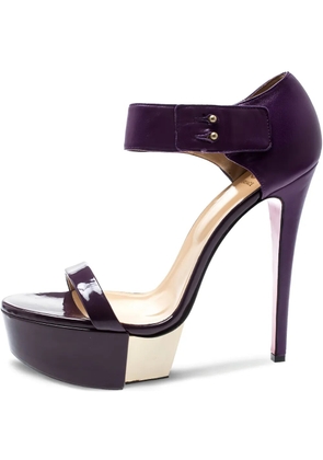 Versace Pre-Owned 145mm leather sandals - Purple