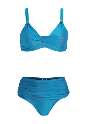 Lygia & Nanny triangle-top clasp-fastening bikini - Blue