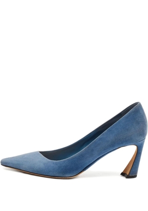 Christian Dior Pre-Owned suede pointed-toe pumps - Blue