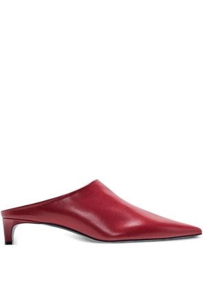 Jil Sander pointed-toe leather mules - Red
