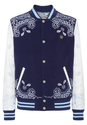 Philipp Plein paisley-print bomber jacket - Blue