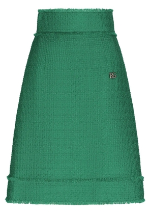 Dolce & Gabbana Raschel tweed midi skirt - Green