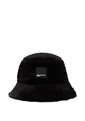Karl Lagerfeld Jeans faux-fur bucket hat - Black