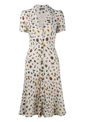 Alexander McQueen Obsession print shirt dress - Yellow