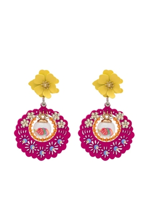 Amir Slama Bijoux embellished drop earrings - Pink