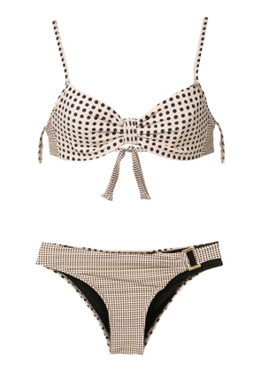 Amir Slama polka-dot hardware-detail bikini - Neutrals