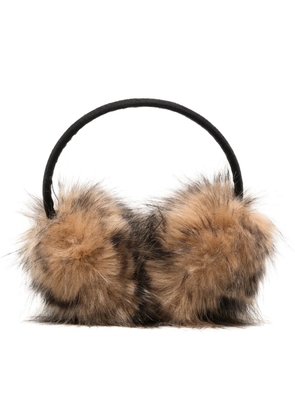 Unreal Fur leopard print faux-fur earmuffs - Neutrals