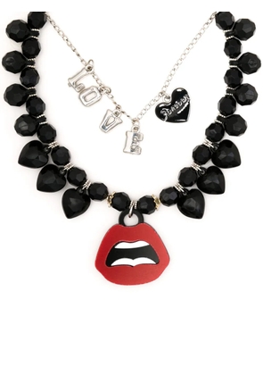 Amir Slama Bijoux lips-motif layered necklace - Black