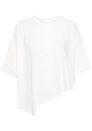 System asymmetric drop-shoulder T-shirt - White