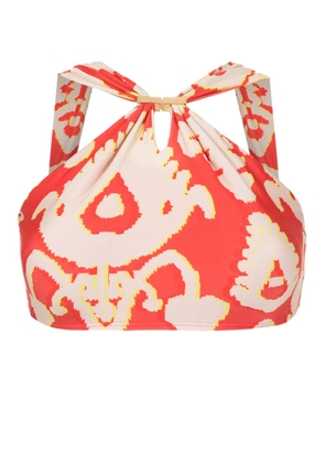 Lenny Niemeyer Turquia graphic-print bikini top - Red