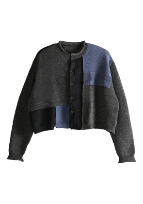 Y's patchwork wool cardigan - Grey
