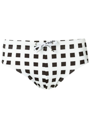 Amir Slama geometric print trunks - White