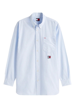Tommy Hilfiger striped patch-pocket shirt - Blue