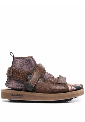 Doublet Dinossaur layered sandals - Brown