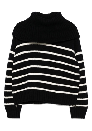 Monse turtleneck striped jumper - Blue